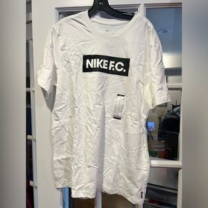 Nike White Short Sleeve Tee with Black Logo